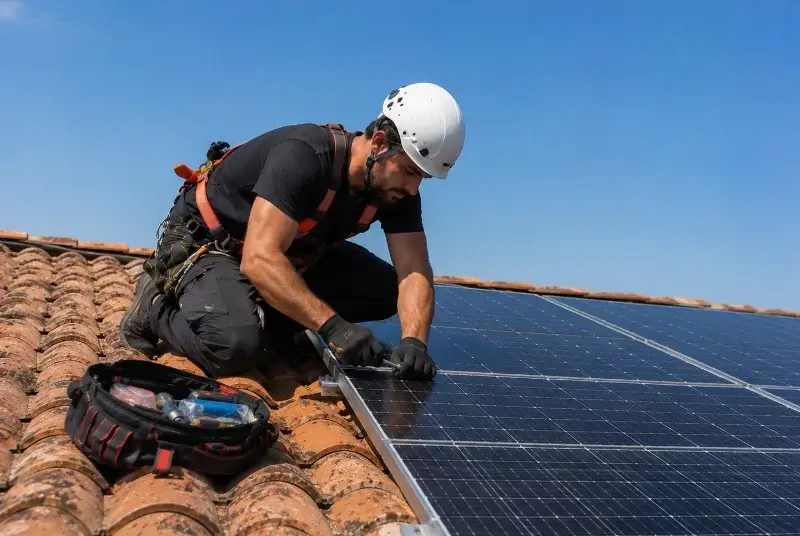 Maintenance et monitoring de panneaux solaires à Pamproux