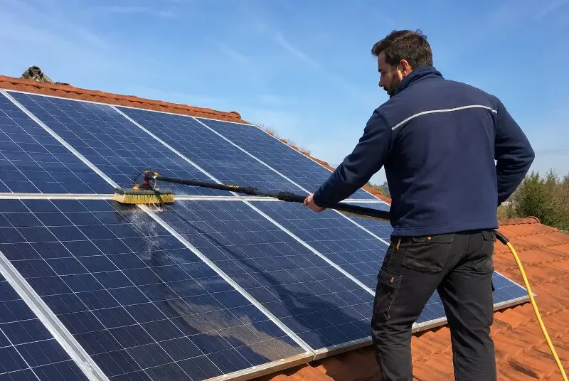 Nettoyage et entretien de panneaux solaires à Pamproux